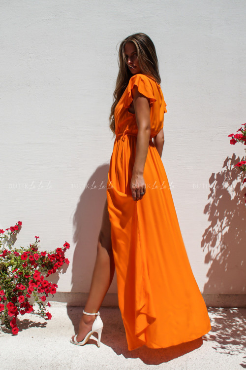 Sukienka maxi pomarańczowa Paloma 3