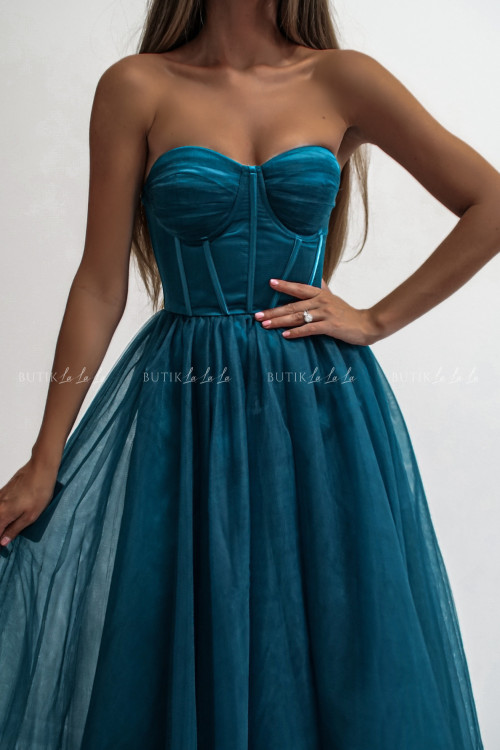 Sukienka szmaragdowa tiulowa Lili