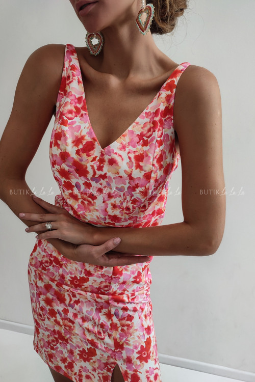 Sukienka w kwiatowy print na ramiączka Pola