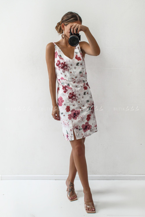 Sukienka w kwiatowy print na ramiączka Pola 2