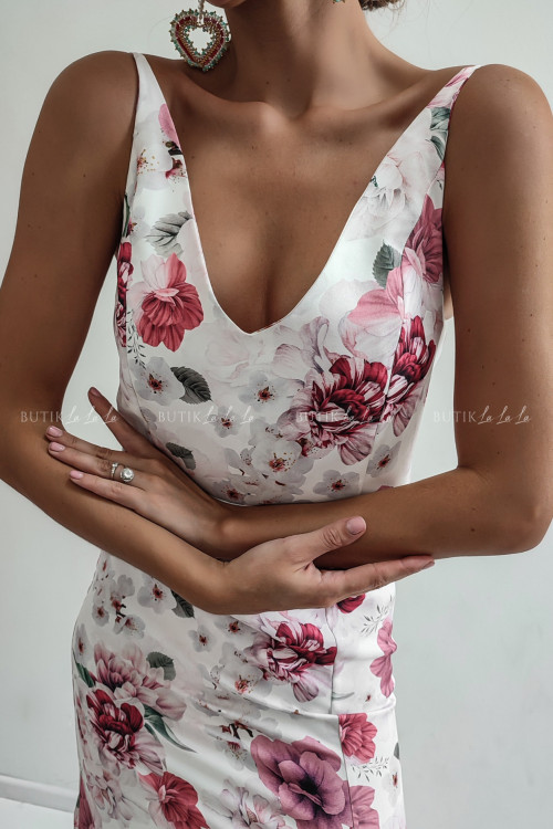 Sukienka w kwiatowy print na ramiączka Pola 3