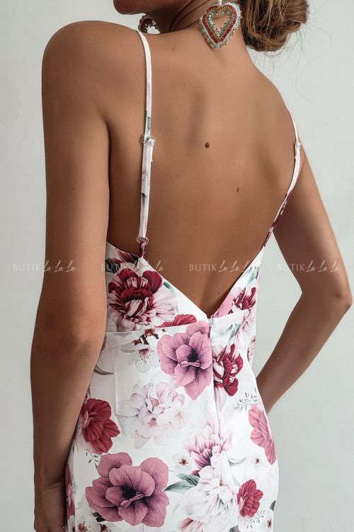 Sukienka w kwiatowy print na ramiączka Pola 1