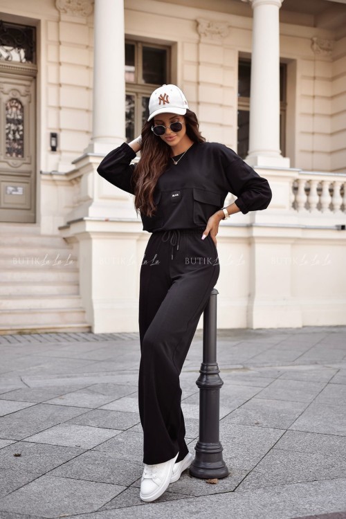 Komplet bawełniany czarny Neron 1