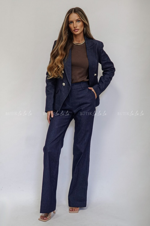 Bluzka prążkowana bawełniana brązowa Micca 1