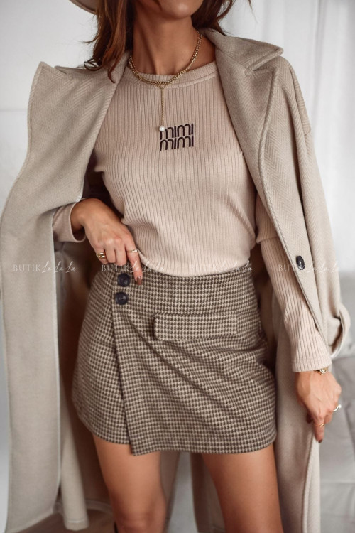 Bluzka camelowa prążkowana Nemo