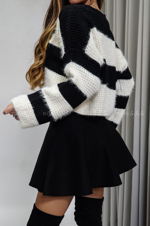 Sweter o krótszym kroju w paski Sharon 1