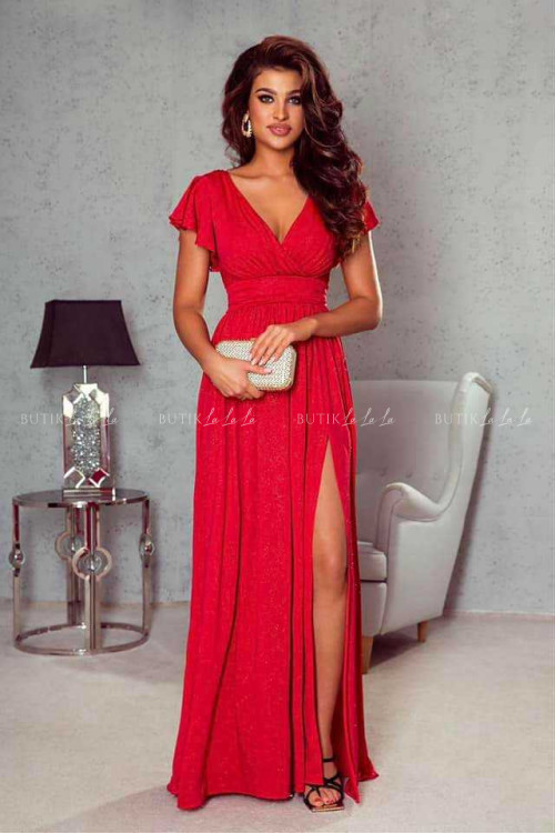 sukienka czerwona maxi Karolain 1