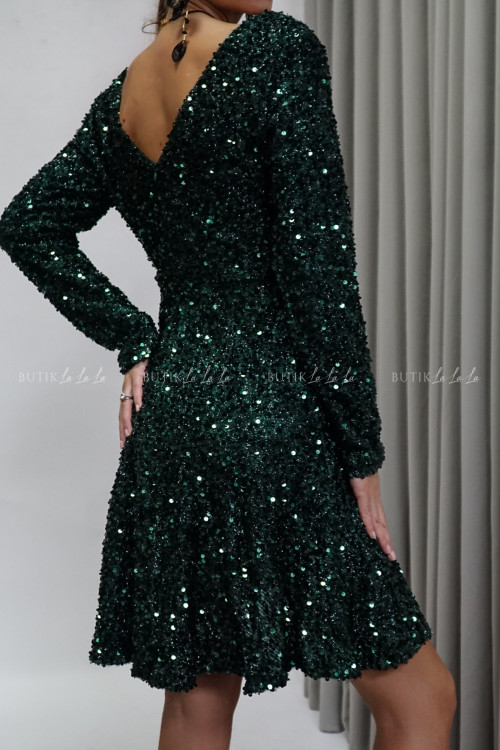 Sukienka cekinowa zielona Saturday 1