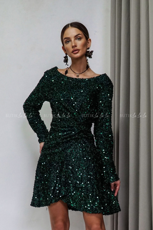 Sukienka cekinowa zielona Saturday 2