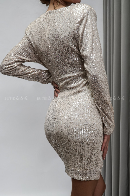 Sukienka cekinowa srebrna Isabelle 1