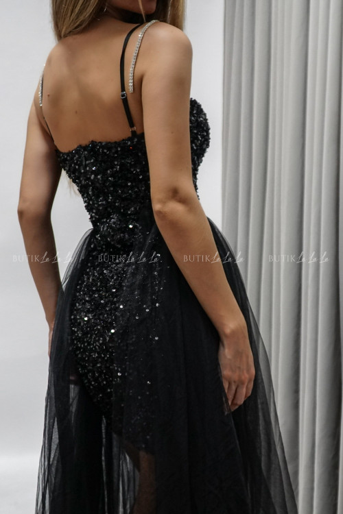 Sukienka cekinowa z tiulowymi odpinanymi wstawkami Alessandra 2