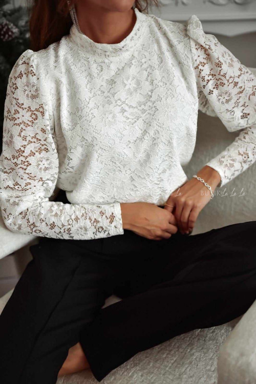 Bluzka koronkowa ecru Beatris