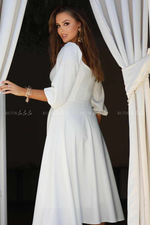 sukienka śmietankowa midi Naomar 3