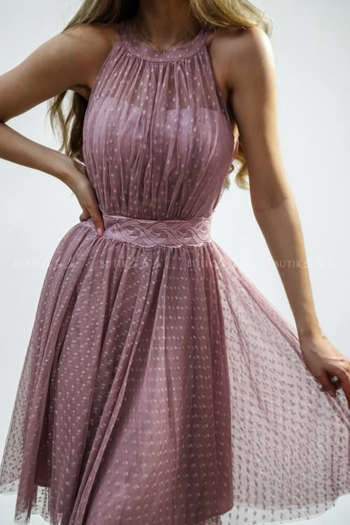 Sukienka mini tiulowa wrzosowa Inez