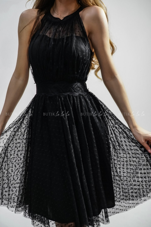 Sukienka mini tiulowa czarna Inez