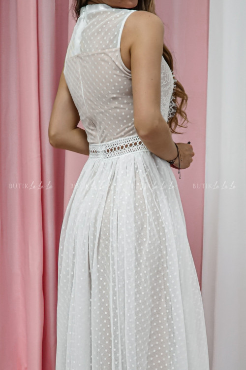 sukienka biała midi tiulowa Wenus 1