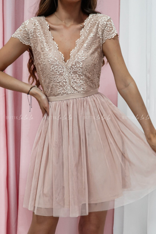 Sukienka pudrowa Runa