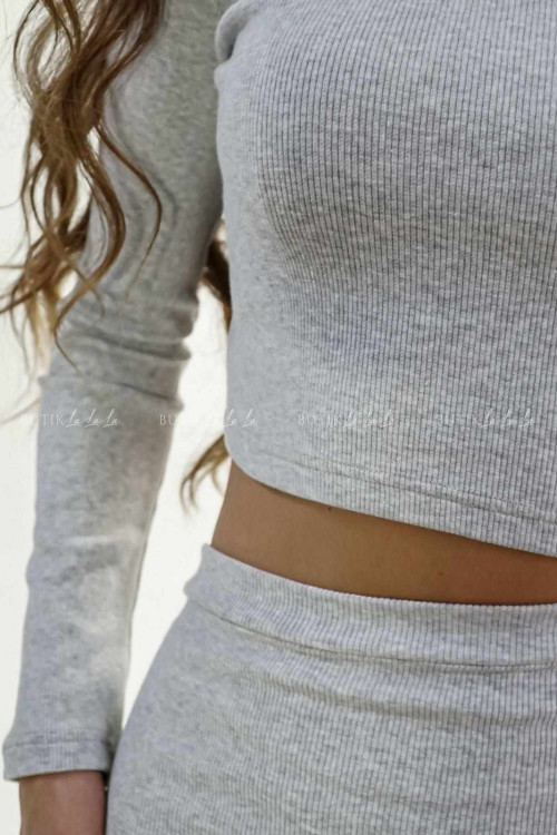 Komplet prążkowany siwy Hella 2