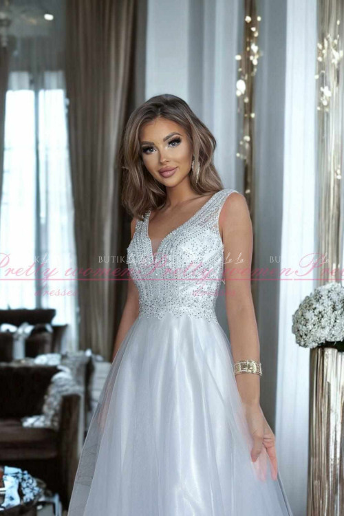 Sukienka maxi biała Caupari 1