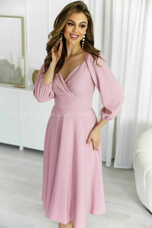 sukienka brudny róż midi Naomar