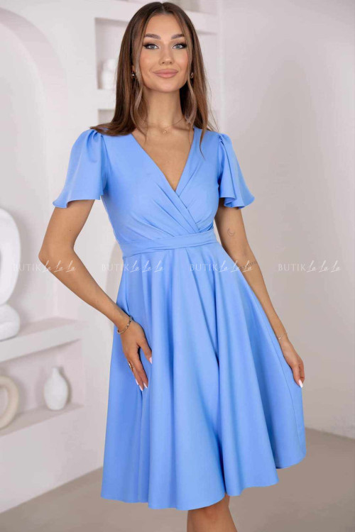 Sukienka rozkloszowana niebieska Barbe 2