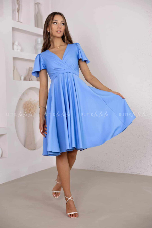 Sukienka rozkloszowana niebieska Barbe 1