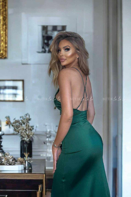 Sukienka maxi zielona Alinda 1