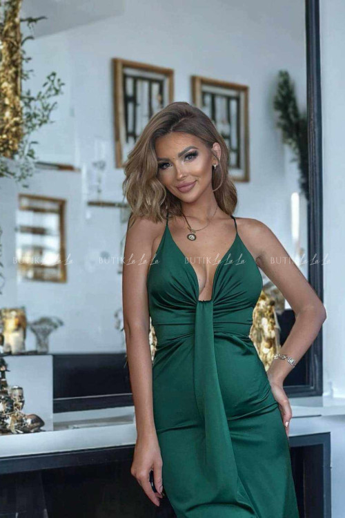 Sukienka maxi zielona Alinda 3
