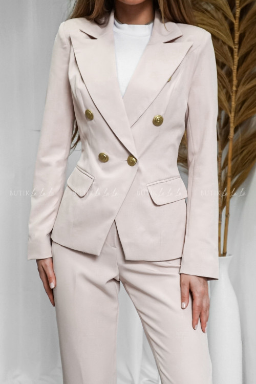 Marynarka dwurzędowa beżowa Dalia