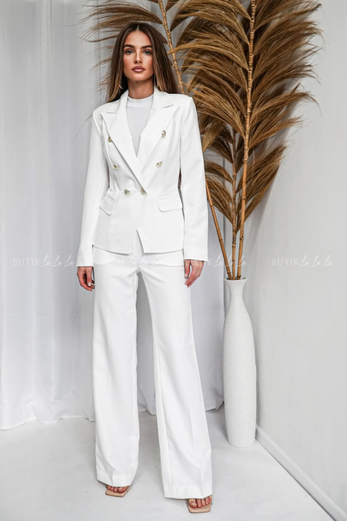 Marynarka dwurzędowa biała Dalia 1