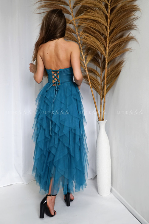 Sukienka midi tiulowa szmaragdowa Jollie 1