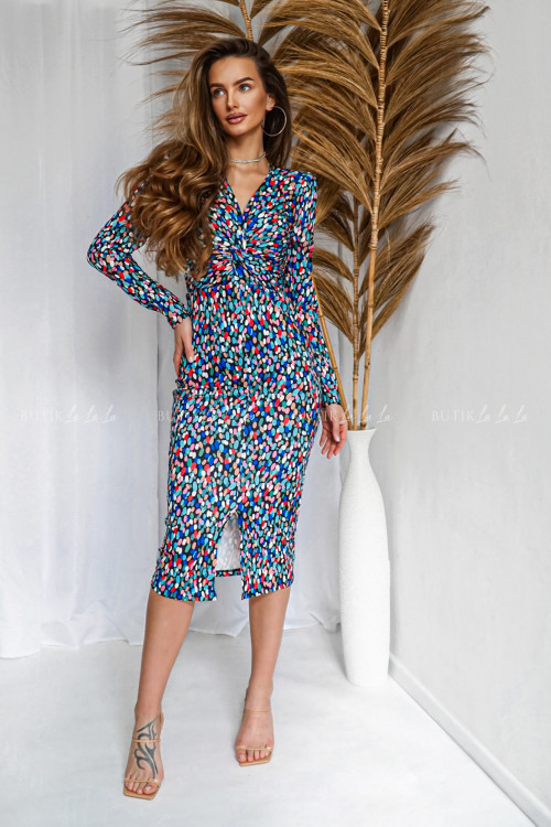 Sukienka w kolorowy print Sanley 2