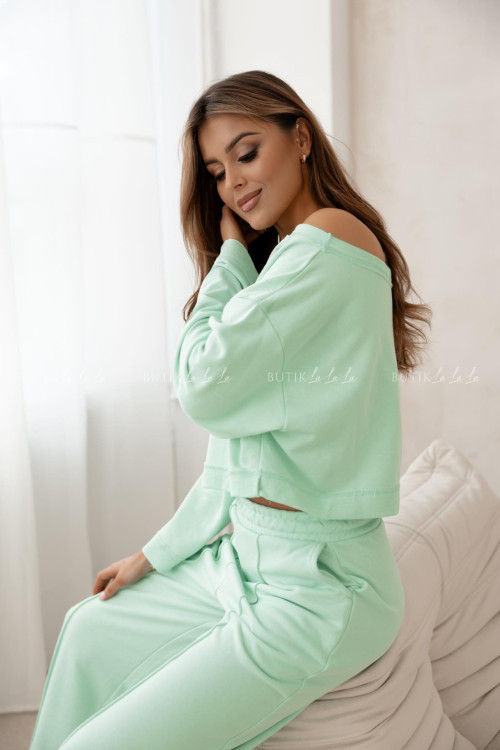 Komplet dresowy miętowy Fassa 3