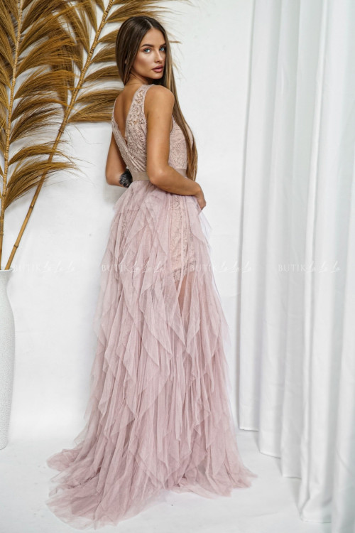 Sukienka maxi beżowa Wenus 2