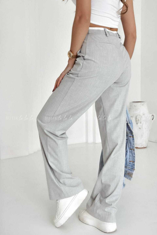 Spodnie siwe z białą wstawką Patricco 1