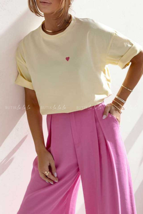 Koszulka bawełniana żółta Cocomore