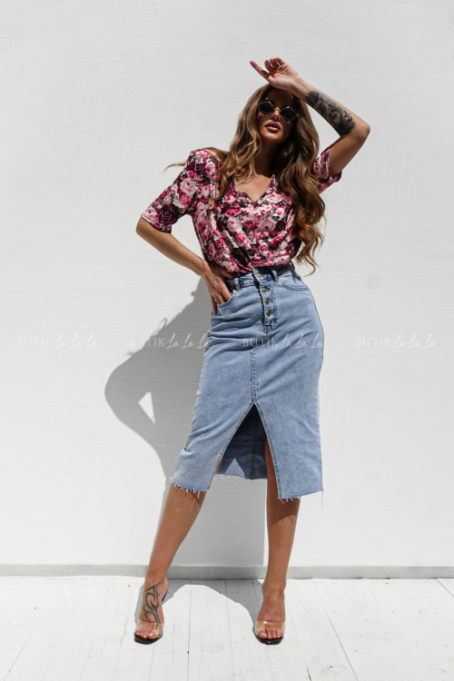 Spódnica jeansowa jasna Shining 7