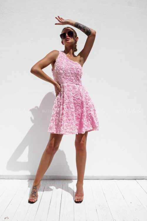 Sukienka kwiatowa różowa Feries 2