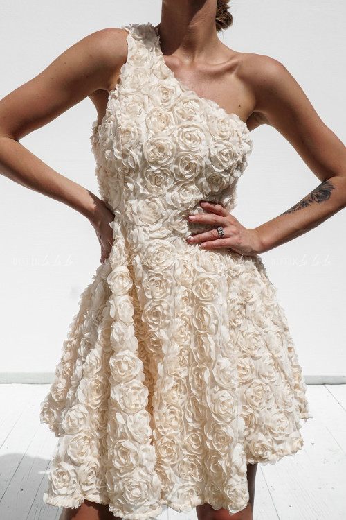 Sukienka kwiatowa kremowa Feries