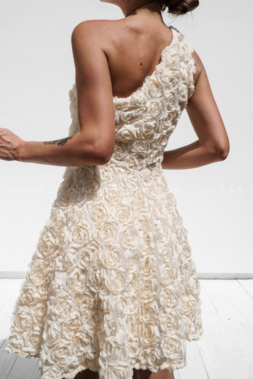 Sukienka kwiatowa kremowa Feries 1