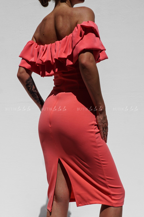 Sukienka mini z falbanami karalowa Danisa 2