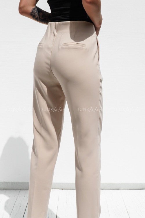 Spodnie materiałowe beżowe Hosos 1