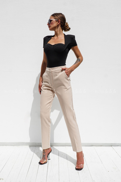 Spodnie materiałowe beżowe Hosos 2