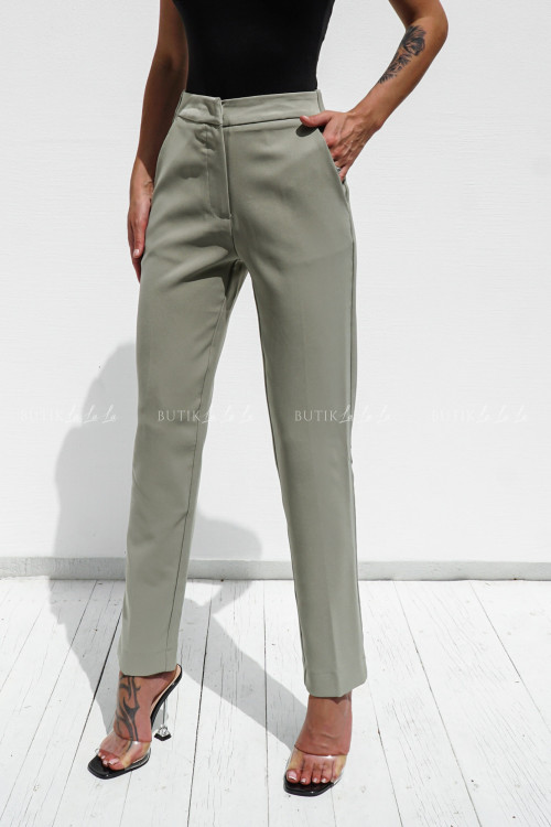 Spodnie materiałowe oliwkowe Hosos
