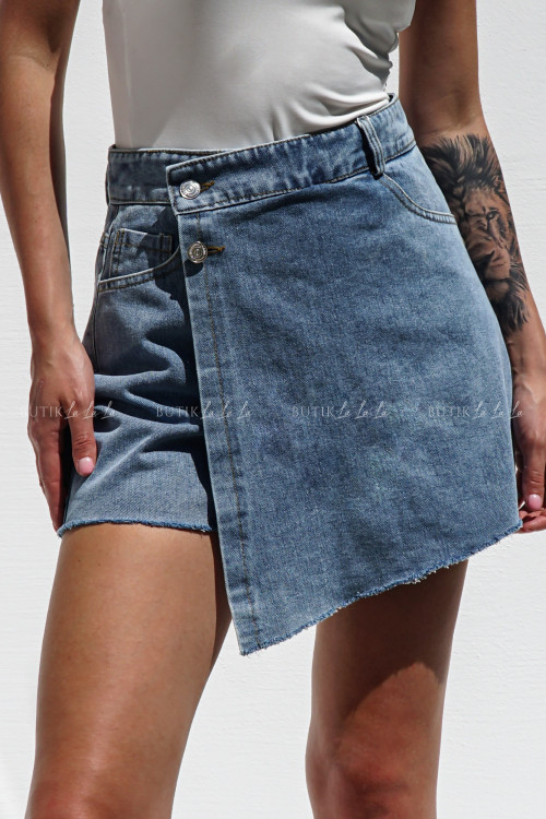 Spódnico spodenki jeansowe ciemne Anso