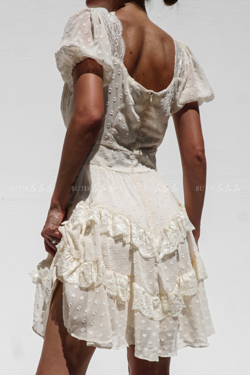 Sukienka mini kremowa Francesca 1