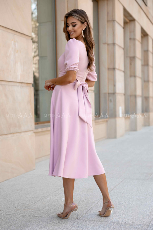 Sukienka midi pudrowa Diaz