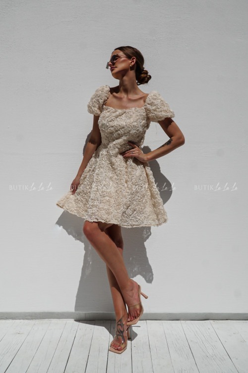 Sukienka kwiatowa kremowa Charles 1