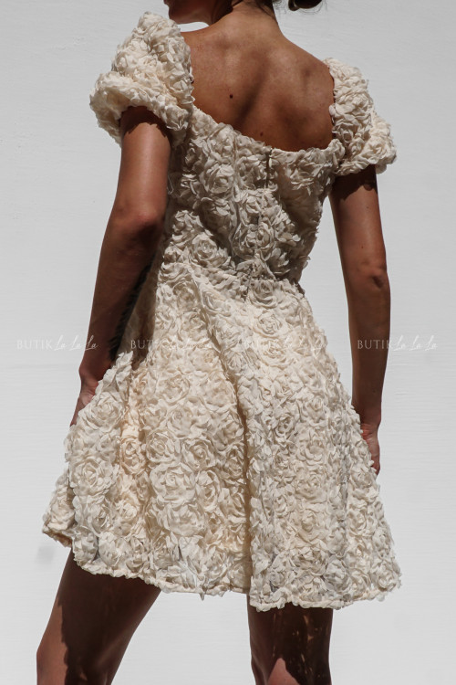 Sukienka kwiatowa kremowa Charles 2