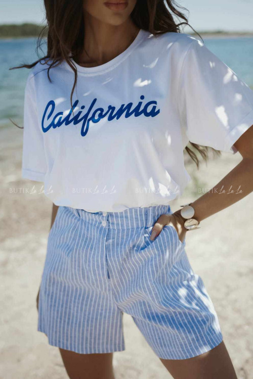 Bluzka biała na krótki rękaw California 2